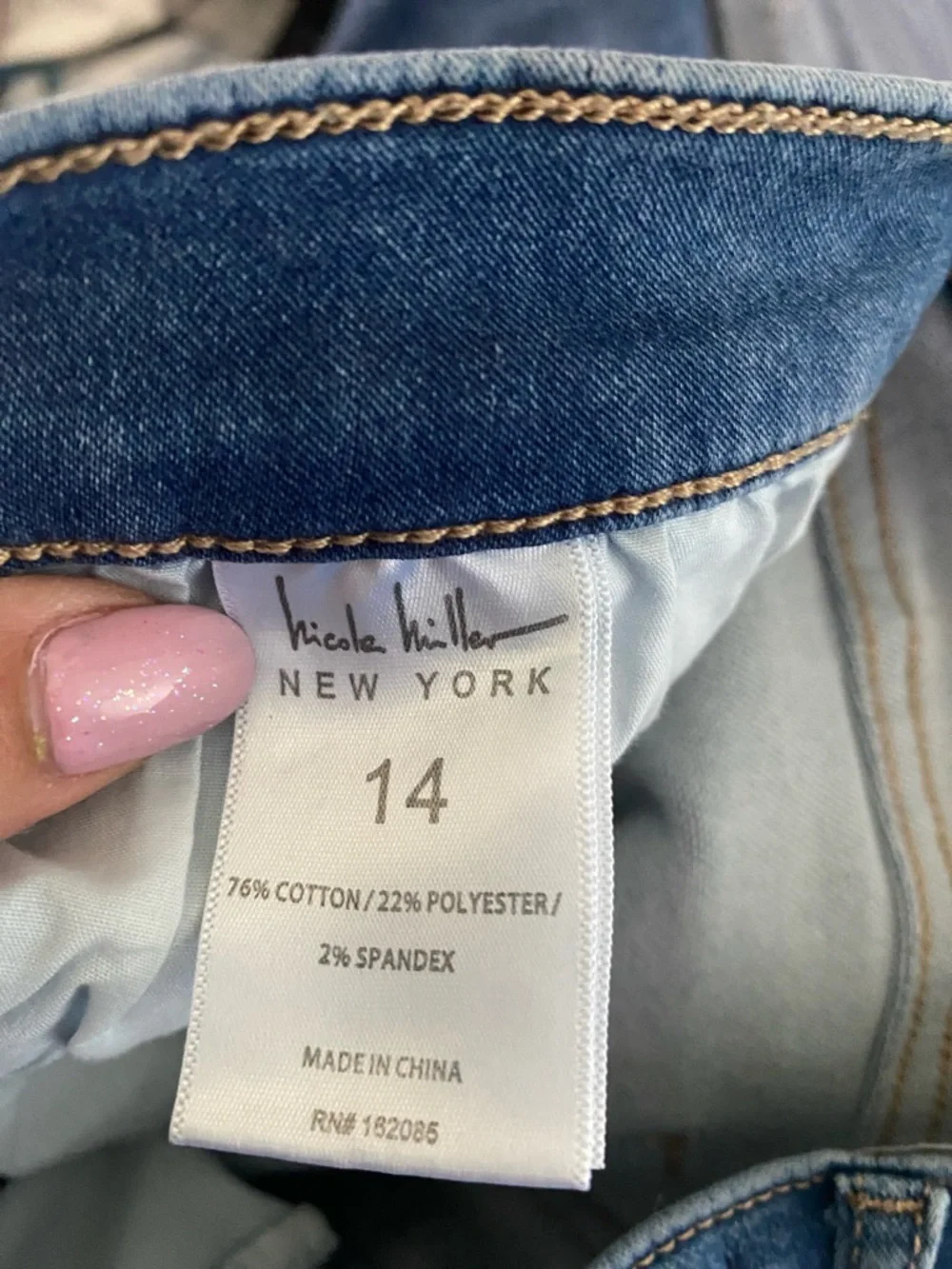 Nicole Miller New York SOHO High Rise Ankle Skinny Jeans - Medium Blue - Picture 3 of 4